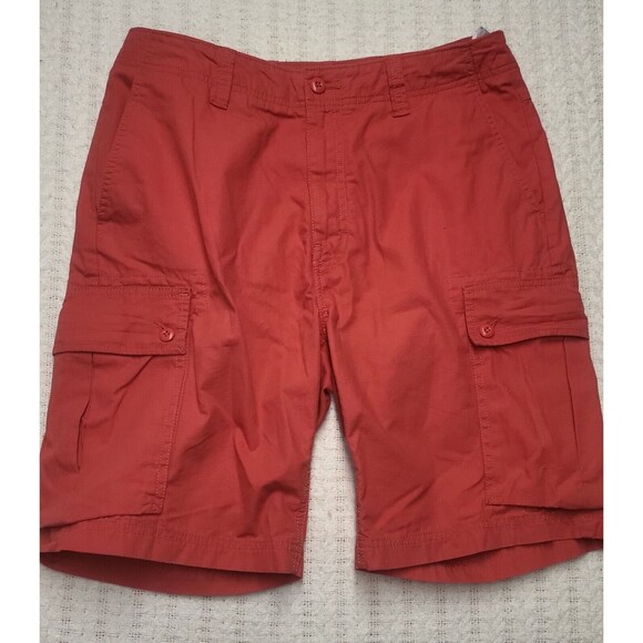 Nautica Men's Modern Fit Cargo Short Orange Size 32 100% Cotton - Picture 1 of 7